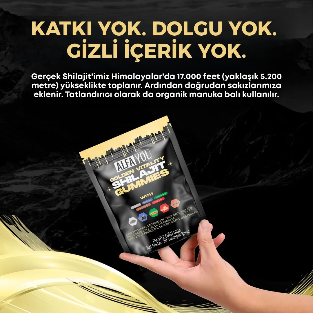 Alfa Yol™ Shilajit-Doğal Testosteron ve Performans Arttırıcı Gıda Takviyesi