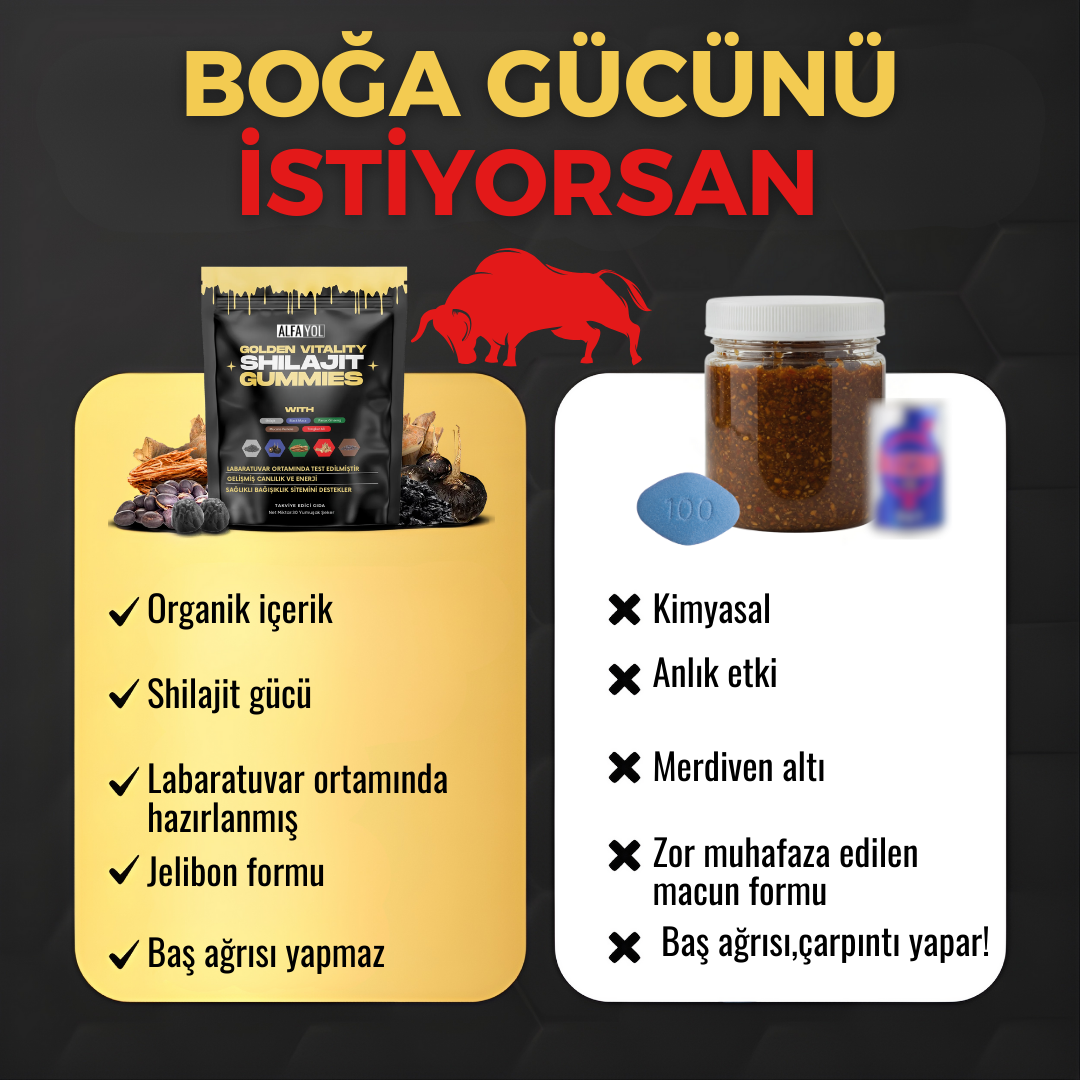 Alfa Yol™ Shilajit-Doğal Testosteron ve Performans Arttırıcı Gıda Takviyesi