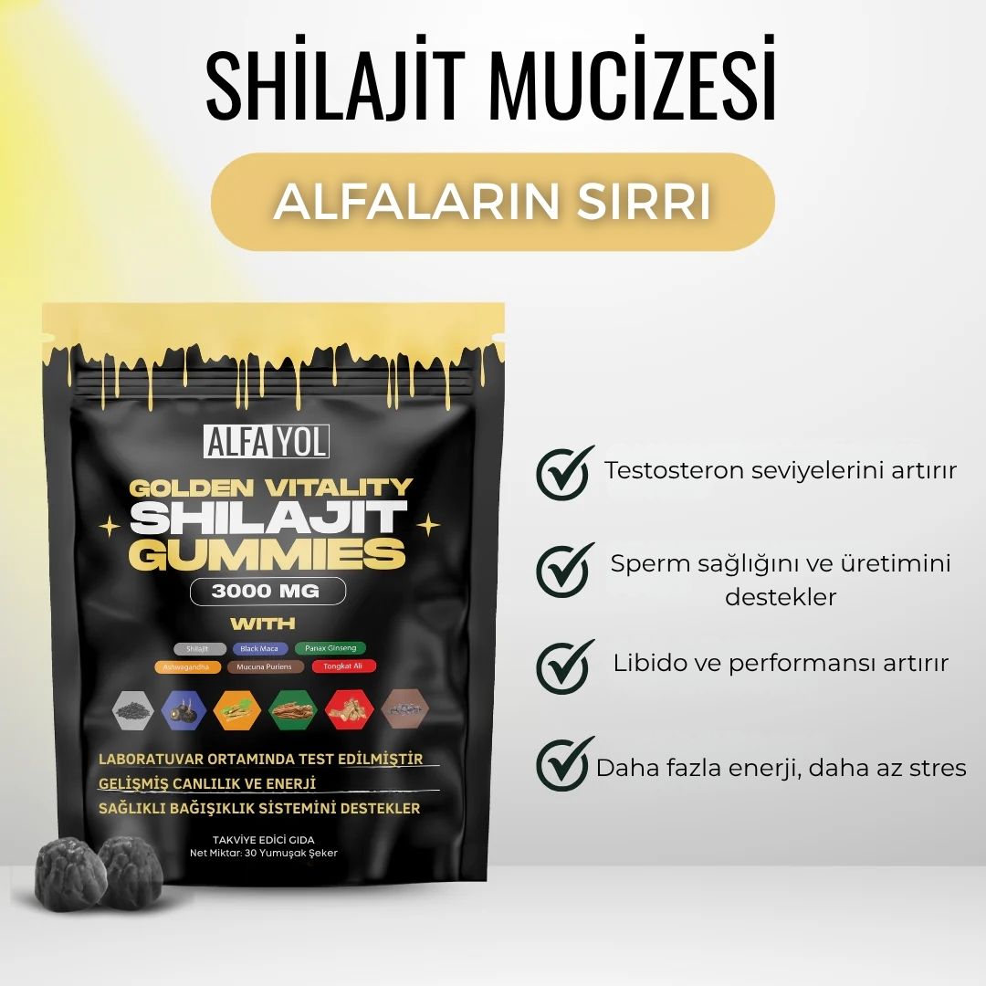 Alfa Yol™ Shilajit-Doğal Testosteron ve Performans Arttırıcı Gıda Takviyesi